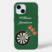 Darts sport with Dartboard and Darts personalize Case-Mate iPhone Hülle (Rückseite)