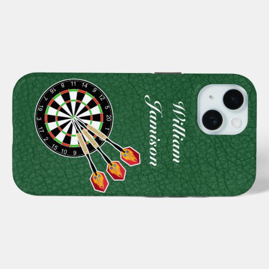 Darts sport with Dartboard and Darts personalize Case-Mate iPhone Hülle (Rückseite (Horizontal))