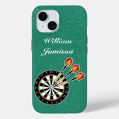 Darts sport with Dartboard and Darts personalize Case-Mate iPhone Hülle (Rückseite)