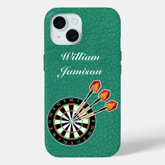 Darts sport with Dartboard and Darts personalize Case-Mate iPhone Hülle (Rückseite)
