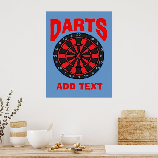 Darts Target, add text Poster (Küche)