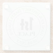 Darts Team Darts Player 1. Preis Trophäe Award Glasuntersetzer (Rückseite)