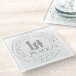 Darts Team Darts Player 1. Preis Trophäe Award Glasuntersetzer