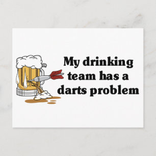 Darts Team Postkarte