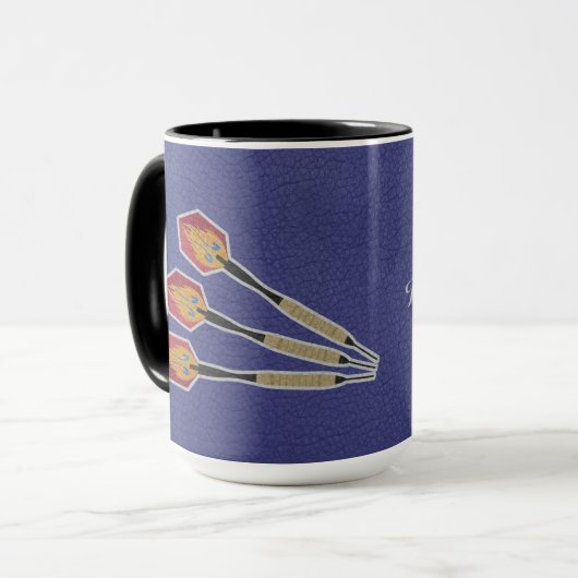 Darts Three darts on Custom background personalize Tasse (Vorderseite Links)