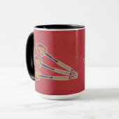 Darts Three darts on Custom background personalize Tasse (Vorderseite Links)