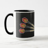 Darts Three darts on Custom background personalize Tasse (Links)