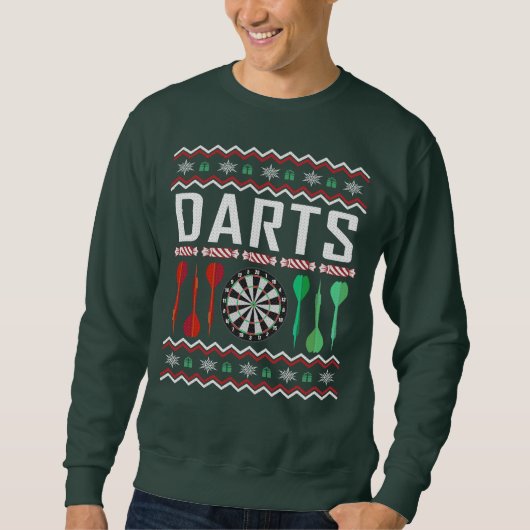 Darts Ugly Christmas Sweater Sweatshirt (Vorderseite)