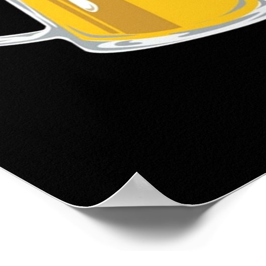 Darts und Biergartenturnier Sport Spaß Poster (Ecke)