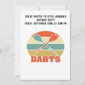 Darts Vintag Sunset Invitation Card Einladung (Vorderseite)