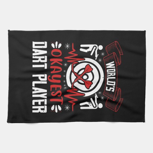 Darts - Weltweit der beste Dart-Player Geschirrtuch (Horizontal)