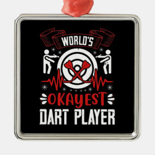 Darts - Weltweit der beste Dart-Player Ornament Aus Metall