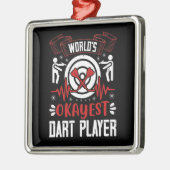 Darts - Weltweit der beste Dart-Player Ornament Aus Metall (Links)