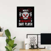 Darts - Weltweit der beste Dart-Player Poster (Heimbüro)