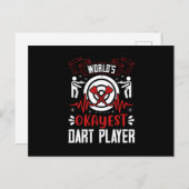 Darts - Weltweit der beste Dart-Player Postkarte (Vorne/Hinten)