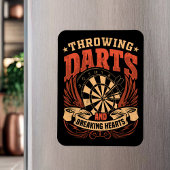 Darts werfen und das Herz brechen - Dart Player Magnet