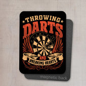 Darts werfen und das Herz brechen - Dart Player Magnet