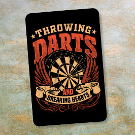 Darts werfen und das Herz brechen - Funny Dart Magnet