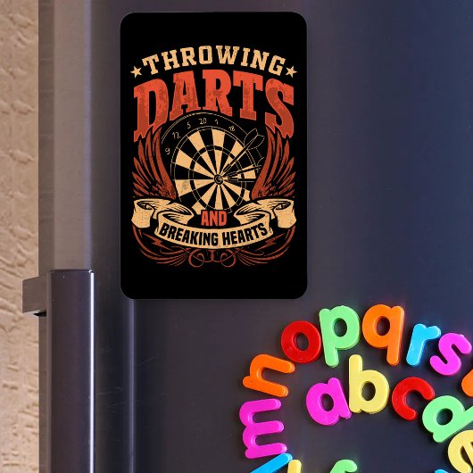 Darts werfen und das Herz brechen - Funny Dart Magnet