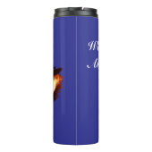 Darts - with Flaming Dart image - Personalize Thermosbecher (Rückseite)