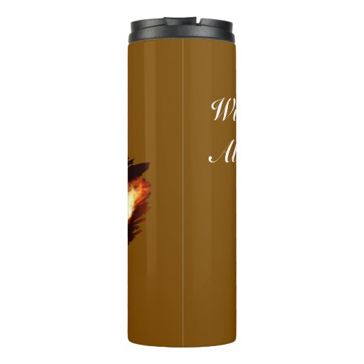 Darts - with Flaming Dart image - Personalize Thermosbecher (Rückseite)