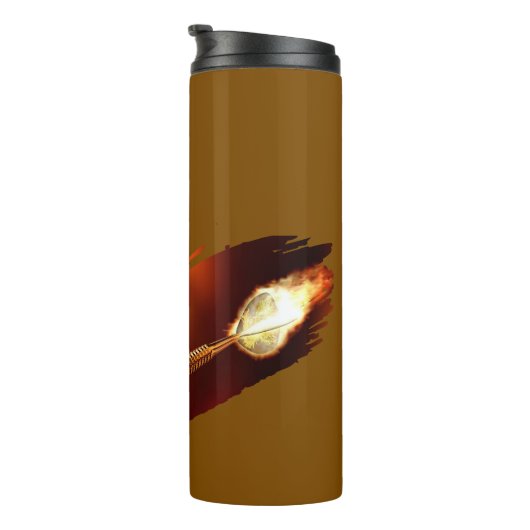 Darts - with Flaming Dart image - Personalize Thermosbecher (Nach rechts gedreht)