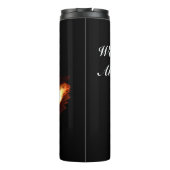 Darts - with Flaming Dart image - Personalize Thermosbecher (Rückseite)