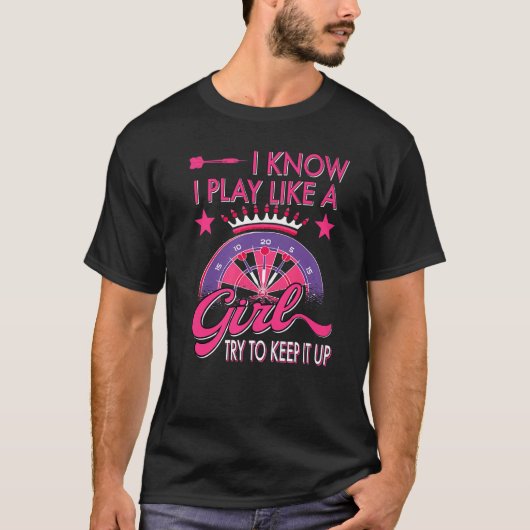 Darts Women Dartboard Girls Dart Player Darting Da T-Shirt (Vorderseite)