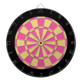 Dartscheibe: Altgold, Rosa und Schwarzes Dartscheibe