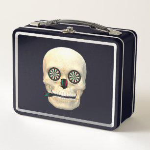 Dartscheibe Augen Totenkopf Lustiges Dart Geschenk Metall Brotdose