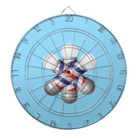 Dartscheibe Blue Barber Pole Barbers (vorne)