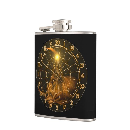 Dartscheibe Bulle Dartpfeile Designed by Lou Segas Flachmann (Links)