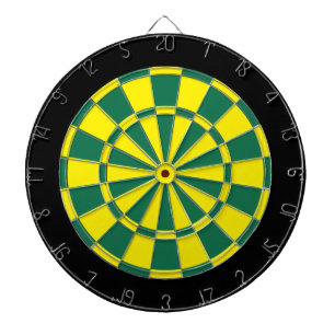 Dartscheibe: Gelb, grün und Schwarzes Dartscheibe
