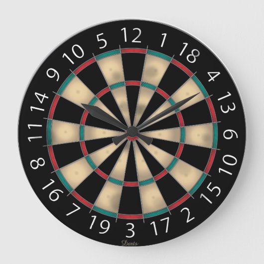 Dartscheibe Große Wanduhr (Vorderseite)