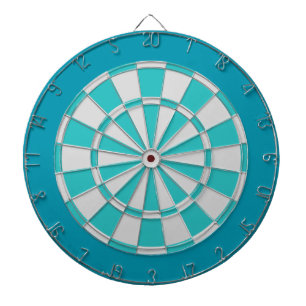Dartscheibe: Helles Silber, Türkis und aquamarine Dartscheibe