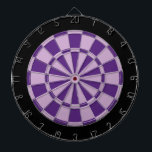Dartscheibe: Hellpurpurnes, dunkles Lila und Dartscheibe<br><div class="desc">Hellpurpurnes,  dunkles lila und Schwarzes farbiges Pfeil-Brettspiel einschließlich 6 Messingpfeile</div>