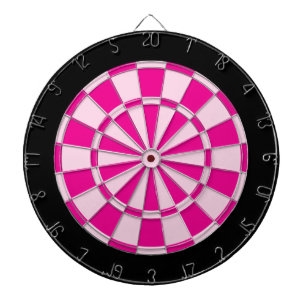 Dartscheibe: Hellrosa, dunkles Rosa und Schwarzes Dartscheibe