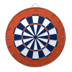 Dartscheibe in den Edmonton-Hockey-Farben