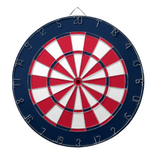 Dartscheibe in den Washington-Hockey-Farben