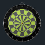 Dartscheibe: Limones Grün, Holzkohlen-Grau und Dartscheibe<br><div class="desc">Limones Grün,  Holzkohlen-Grau und Schwarzes farbiges Pfeil-Brettspiel einschließlich 6 Messingpfeile</div>