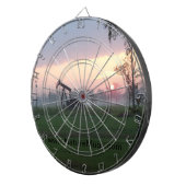 Dartscheibe mit einem Texas-Sonnenuntergang (Vorderseite rechts)