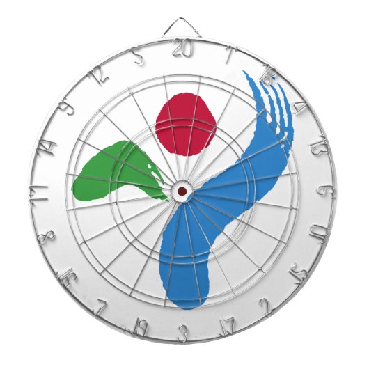 Dartscheibe mit Flagge von Seoul, Südkorea (vorne)