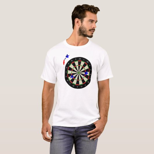 Dartscheibe mit Pfeilen T-Shirt (Vorne ganz)