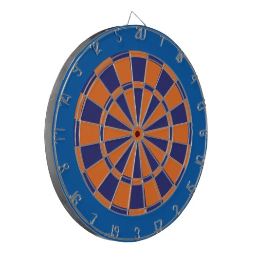 Dartscheibe: Orange, Marine und Blau Dartscheibe (Vorderseite Links)