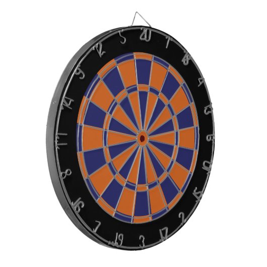 Dartscheibe: Orange, Marine und Schwarzes Dartscheibe (Vorderseite Links)