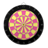 Dartscheibe: Rosa, hellgelb und Schwarzes Dartscheibe (vorne)