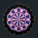 Dartscheibe: Rosa, Marine und Schwarzes Dartscheibe<br><div class="desc">Rosa,  Marine und Schwarzes farbiges Dartscheibe-Spiel einschließlich 6 Messingpfeile</div>