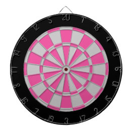 Dartscheibe: Silbernes Grau, Rosa und Schwarzes Dartscheibe