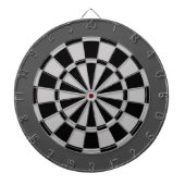 Dartscheibe: Silbernes Grau, Schwarzes und Dartscheibe (vorne)