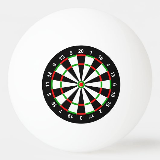 Dartscheibe Tischtennisball (Rückseite)